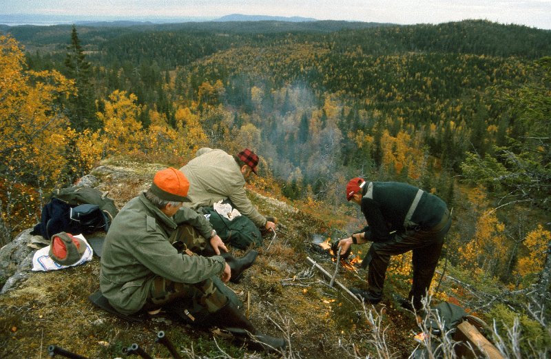 199_11.jpg - Det er flott utsikt nordover fra Elghytta. Forbordsfjellet i bakgrunnen